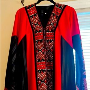 Red and Black Women's thobe
